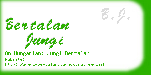bertalan jungi business card